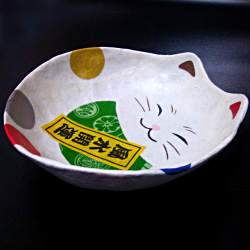 小豆招き猫トレー
